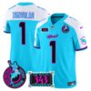 Dolphins Dan the Man Record Breaker Patch Vapor Limited Jersey – All Stitched – Aqua Alternate – Tua Tagovailoa Jersey