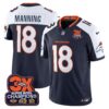 Denver Broncos 3-Time Champions Patch Vapor Limited Jersey – All Stitched – Navy Alternate – Peyton Manning Jersey