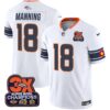 Denver Broncos 3x Patch Colorado Flag Vapor Limited Jersey – All Stitched – White – Peyton Manning Jersey