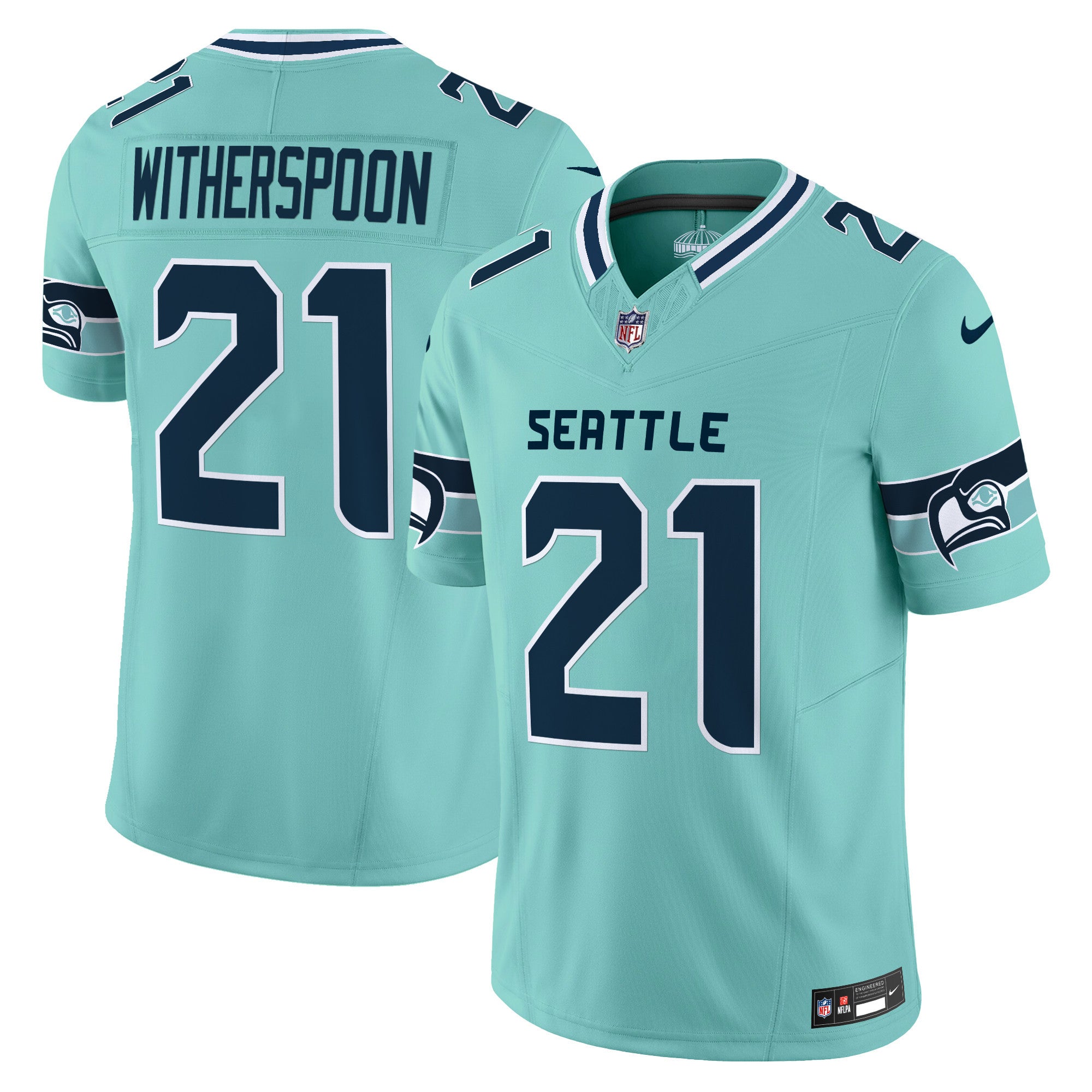 Seahawks Seattle City Vapor Limited Jersey – All Stitched – Teal – Devon Witherspoon Jersey