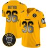 Steelers Arch Smoke 412 Patch Vapor Limited Jersey – All Stitched – Gold – Jerome Bettis Jersey