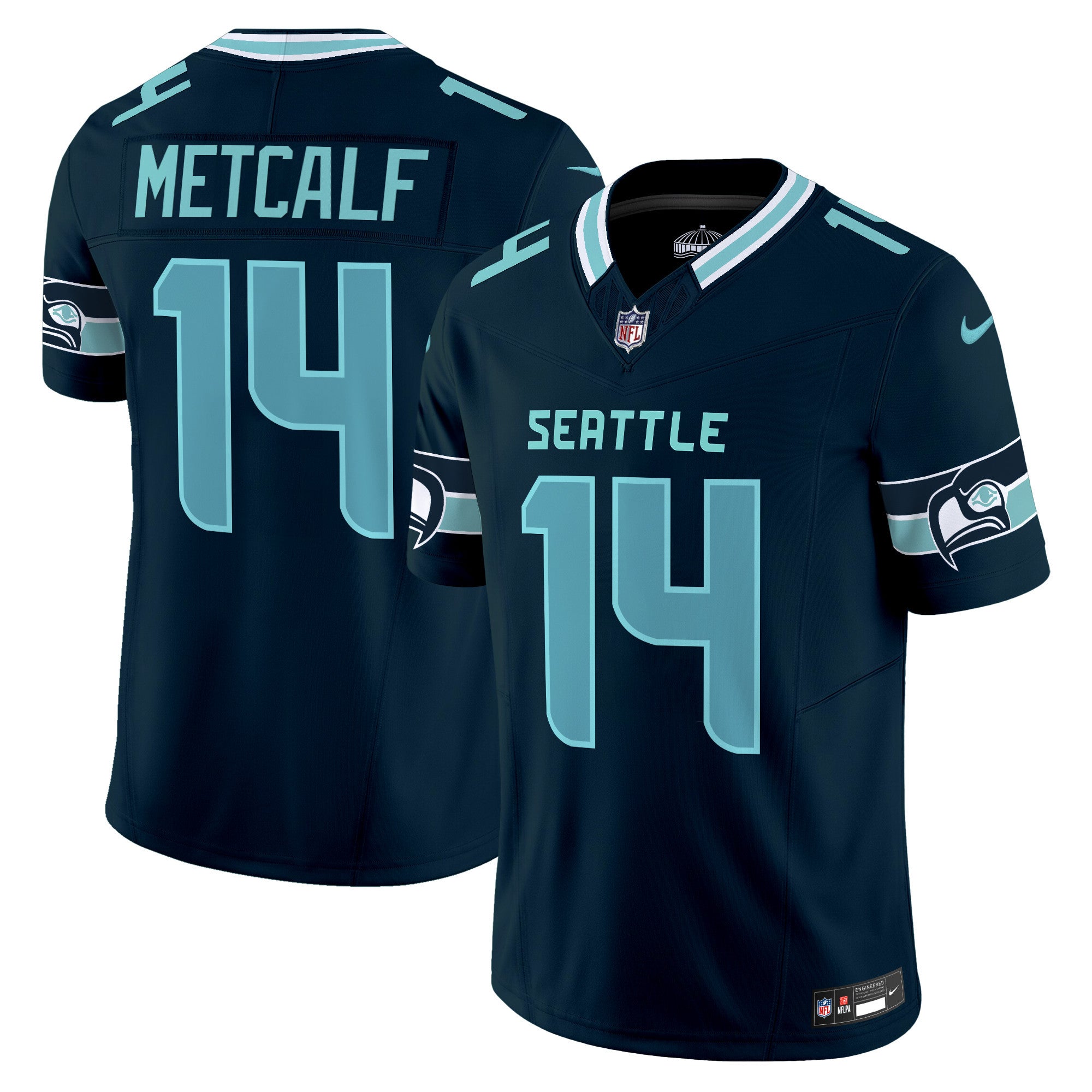 Seahawks Seattle City Vapor Limited Jersey – All Stitched – Navy – Dk Metcalf Jersey