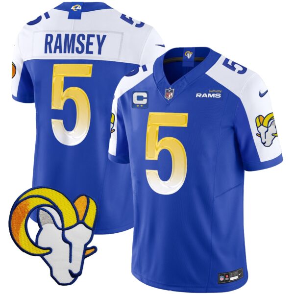 Rams Vapor Limited Jersey V2 – All Stitched – Royal Alternate – Jalen Ramsey Jersey