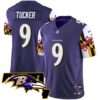 Ravens Maryland Flag Vapor Limited Jersey V2 – All Stitched – Purple – Justin Tucker Jersey