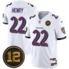 Ravens Jacoby Jones Patch Vapor Limited Jersey – All Stitched – White – Derrick Henry Jersey