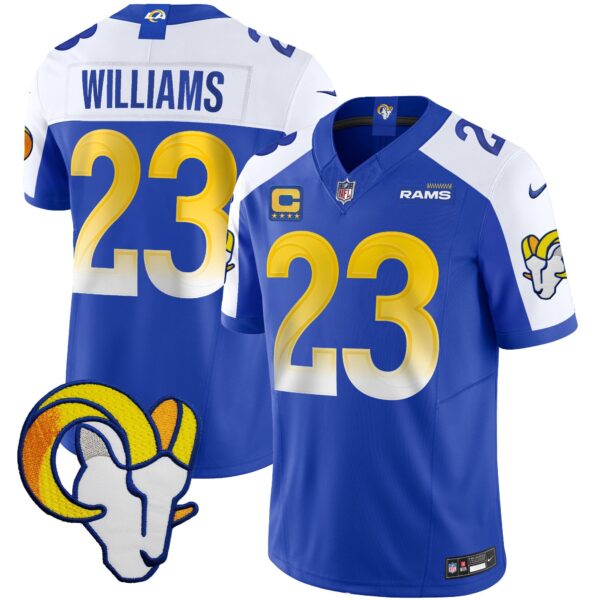 Rams Vapor Limited Jersey V2 – All Stitched – Royal Alternate – Kyren Williams Jersey