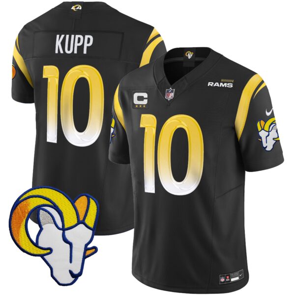 Rams Vapor Limited Jersey V2 – All Stitched – Black – Cooper Kupp Jersey