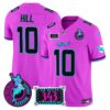 Dolphins Dan the Man Record Breaker Patch Vapor Limited Jersey – All Stitched – Pink – Tyreek Hill Jersey