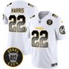 Steelers Arch Smoke 412 Patch Vapor Limited Jersey – All Stitched – White – Najee Harris Jersey
