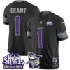 Minnesota Vikings 2024 Winter Warrior Skol Patch Vapor Limited Jersey V2 – All Stitched – Black – Bud Grant Jersey