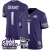 Minnesota Vikings 2024 Winter Warrior Skol Patch Vapor Limited Jersey V2 – All Stitched – Purple – Bud Grant Jersey