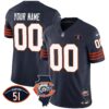 Bears Throwback Illinois Patch Vapor Custom Jersey – All Stitched – Navy Jersey