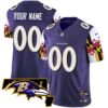 Ravens Maryland Flag Vapor Limited Custom Jersey V2 – All Stitched – Purple Jersey