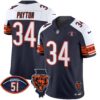 Bears Illinois & Dick Butkus Patch Vapor Limited Jersey – All Stitched – Alternate – Walter Payton Jersey