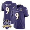 Ravens 20th Season Patch Vapor Limited Jersey – All Stitched – Purple – Justin Tucker Jersey