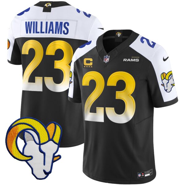 Rams Vapor Limited Jersey V2 – All Stitched – Black Alternate – Kyren Williams Jersey