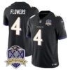 Ravens 20th Season Patch Vapor Limited Jersey – All Stitched – Black – Zay Flowers Jersey