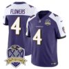 Ravens 20th Season Patch Vapor Limited Jersey – All Stitched – Purple Alternate – Zay Flowers Jersey