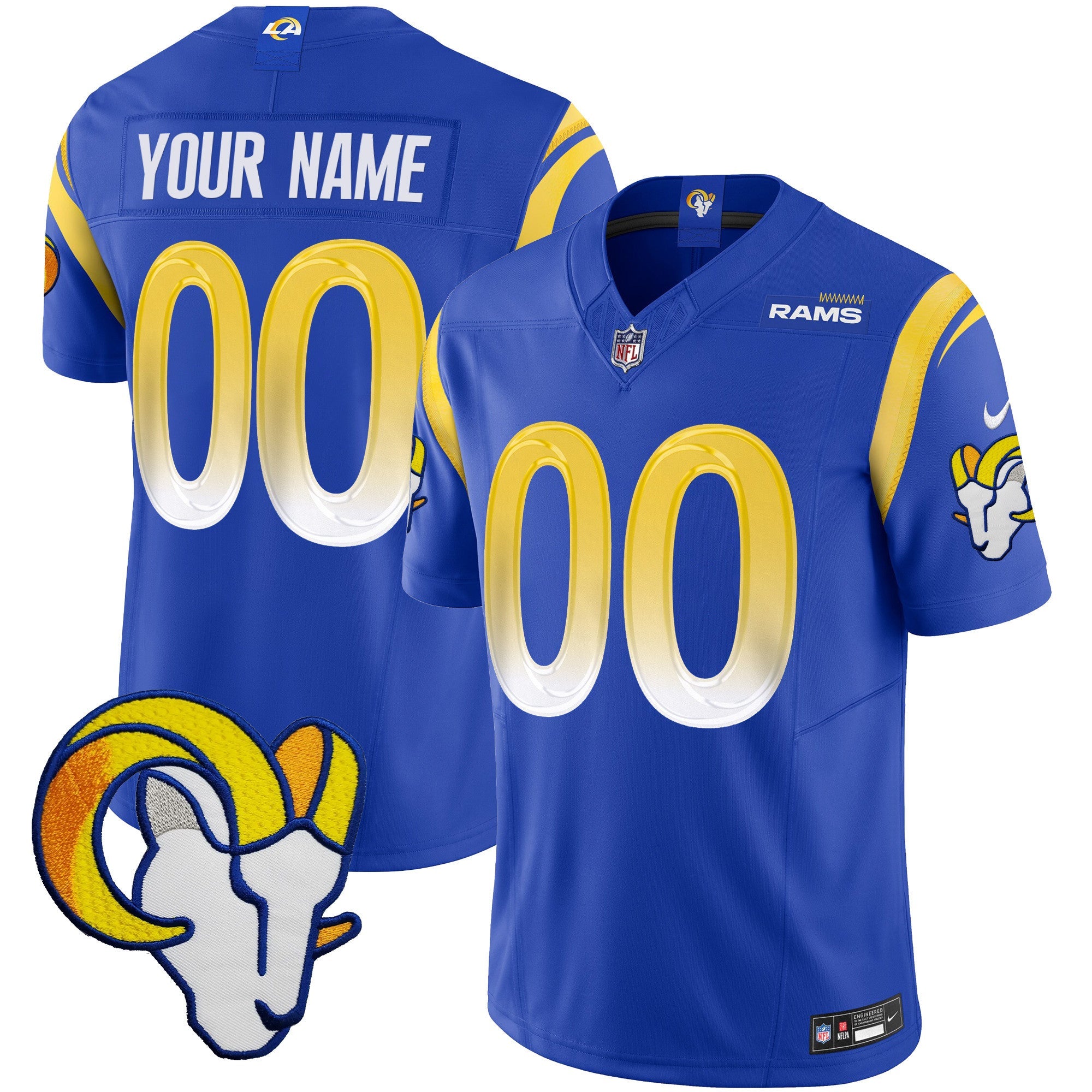 Rams Vapor Limited Custom Jersey V2 – All Stitched – Royal Jersey