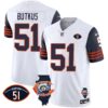 Bears Throwback Illinois Patch Vapor Jersey – All Stitched – Navy Sleeves – Dick Butkus Jersey