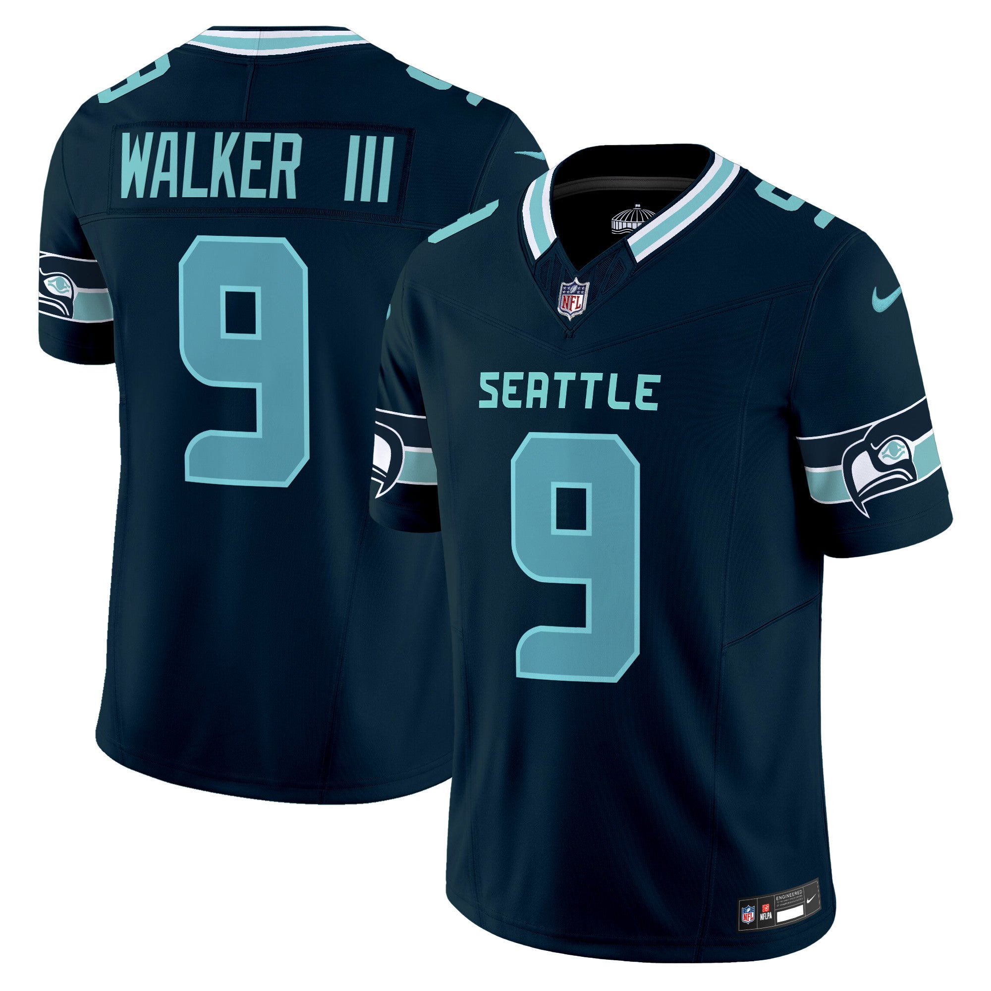 Seahawks Seattle City Vapor Limited Jersey – All Stitched – Navy – Walker III Jersey