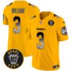 Steelers Arch Smoke 412 Patch Vapor Limited Jersey – All Stitched – Gold – Russell Wilson Jersey