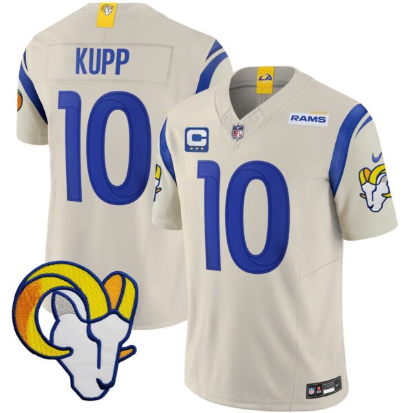 Rams Vapor Limited Jersey V2 – All Stitched – Bone – Cooper Kupp Jersey
