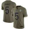Los Angeles Rams Super Bowl LVI Black Gold Jersey – All Stitched – Salute To Service – Jalen Ramsey Jersey
