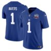 Malik Nabers #1 New York Giants Royal Jersey – All Stitched – Malik Nabers Jersey