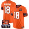 Denver Broncos 3x Patch Colorado Flag Vapor Limited Jersey – All Stitched – Orange – Peyton Manning Jersey