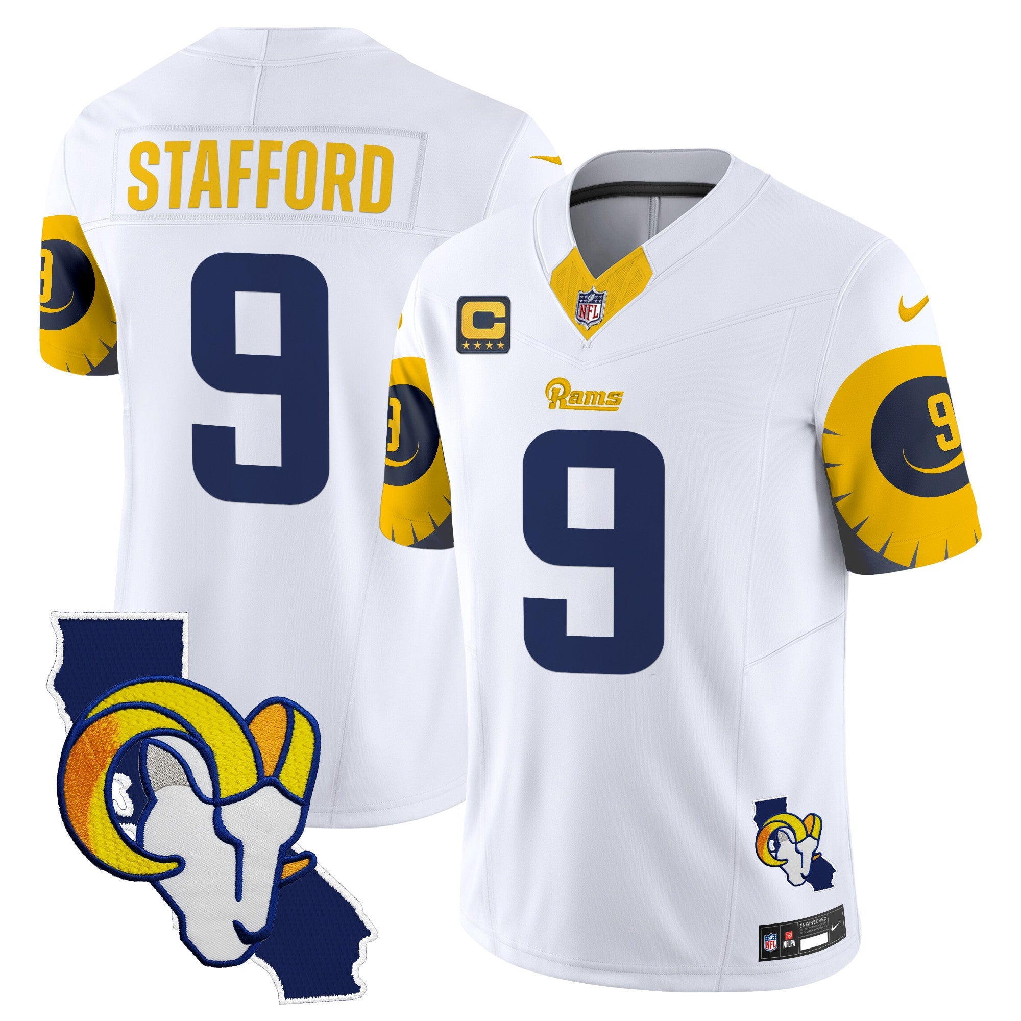 Rams Special Vapor Limited Jersey V2 – All Stitched – White – Matthew Stafford Jersey