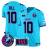 Dolphins Dan the Man Record Breaker Patch Vapor Limited Jersey – All Stitched – Aqua – Tyreek Hill Jersey