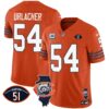 Bears Throwback Illinois Patch Vapor Jersey – All Stitched – Orange – Brian Urlacher Jersey