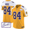 Vikings Vapor Limited Player 2024 Jersey TLA – All Stitched – Gold Alternate – Randy Moss Jersey