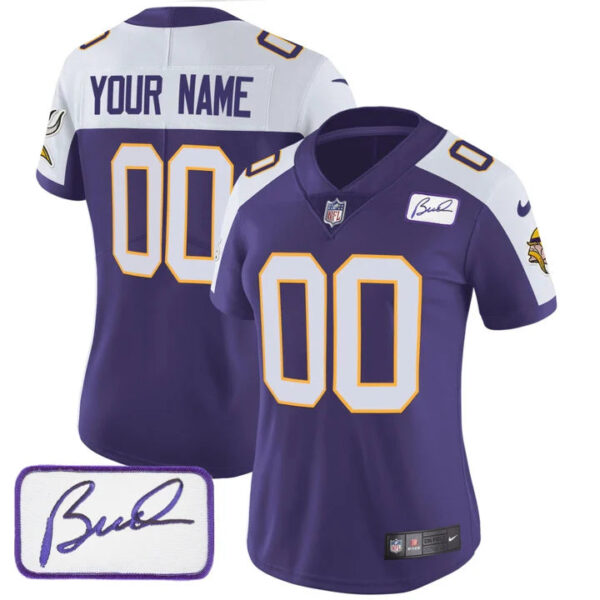 Vikings Vapor Limited 2024 Custom Jersey TLA – All Stitched – Women – Purple Alternate Jersey