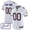 Vikings Vapor Limited 2024 Custom Jersey TLA – All Stitched – Women – White Jersey