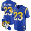 Rams California Patch Vapor Limited Jersey – All Stitched – Royal – Kyren Williams Jersey