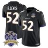 Ravens 20th Season Patch Vapor Limited Jersey – All Stitched – Black – Ray Lewis Jersey
