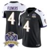 Ravens 20th Season Patch Vapor Limited Jersey – All Stitched – Black Alternate – Zay Flowers Jersey