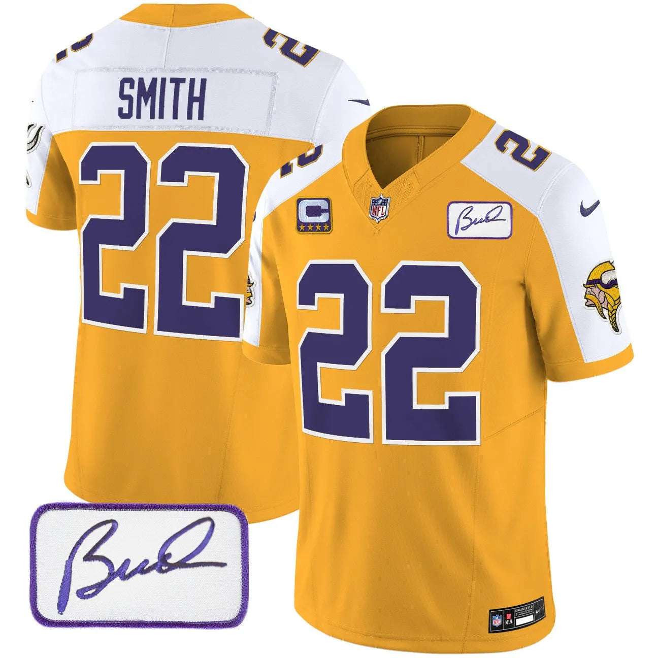 Vikings Vapor Limited Player 2024 Jersey TLA – All Stitched – Gold Alternate – Harrison Smith Jersey