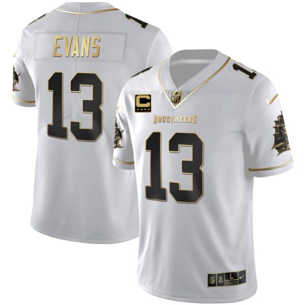 Buccaneers Gold Vapor Jersey – All Stitched – White Gold – Mike Evans Jersey