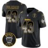 Steelers Arch Smoke 412 Patch Vapor Limited Jersey – All Stitched – Black – Troy Polamalu Jersey