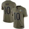 Los Angeles Rams Super Bowl LVI Black Gold Jersey – All Stitched – Salute To Service – Cooper Kupp Jersey
