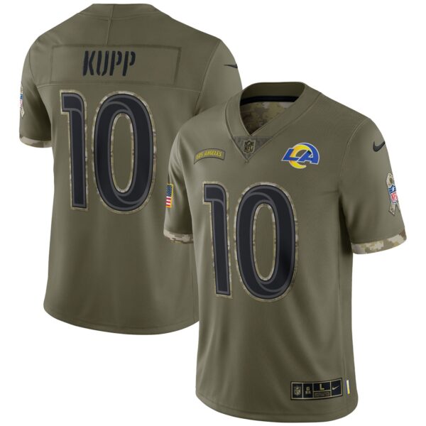 Los Angeles Rams Super Bowl LVI Black Gold Jersey – All Stitched – Salute To Service – Cooper Kupp Jersey