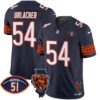 Bears Illinois & Dick Butkus Patch Vapor Limited Jersey – All Stitched – Navy – Brian Urlacher Jersey