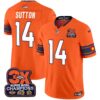 Denver Broncos 3x Patch Colorado Flag Vapor Limited Jersey – All Stitched – Orange – Courtland Sutton Jersey