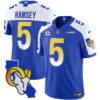 Rams California Patch Vapor Limited Jersey – All Stitched – Royal Alternate – Jalen Ramsey Jersey