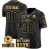 Cowboys Est. 1960 & We Dem Boyz Patch Gold Vapor Limited Custom Jersey – All Stitched – Black Gold Jersey