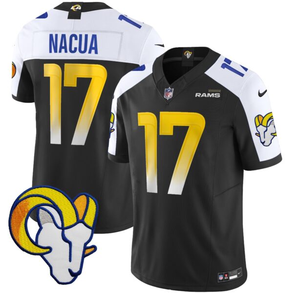 Rams Vapor Limited Jersey V2 – All Stitched – Black Alternate – Puka Nacua Jersey