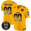 Steelers Arch Smoke 412 Patch Vapor Limited Custom Jersey – All Stitched – Gold Jersey